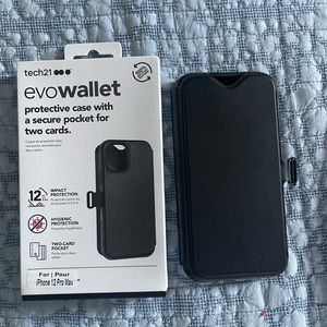 Tech 21 Apple iPhone 12 ProMax wallet case in black